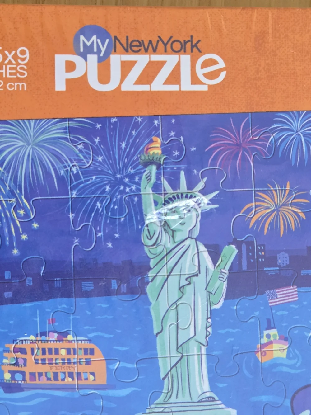 Kid's My New York Puzzle - The Statue of Liberty (Blue/Orange)